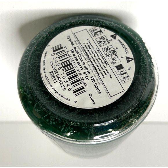 Village Candle Balsam Fir Green Scented Large Apothecary Jar Candle 21.25 oz NEW - Picture 6 of 7
